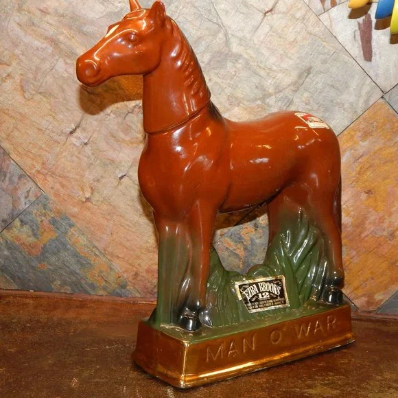 Vintage 1969 Ezra Brooks Man 'O War Horse Decanter - Picture 8 of 12